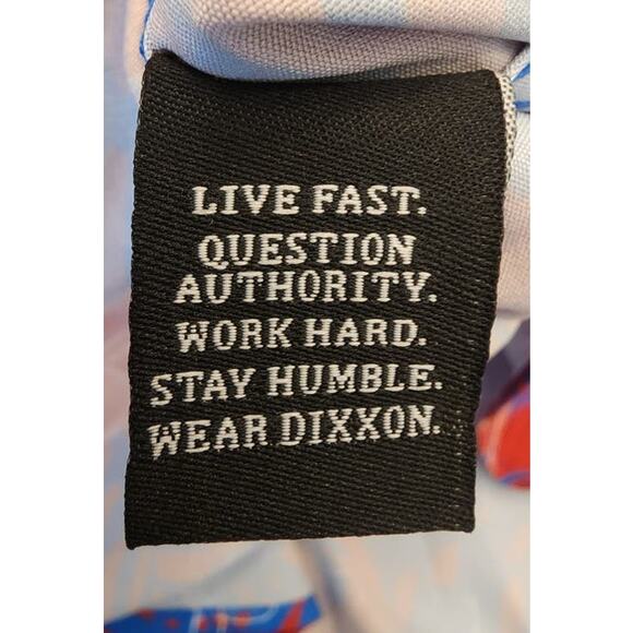 NWT Dixxon Flannel Company Button up The Mixxer Size XL Red White Blue Cocktails - Picture 7 of 9